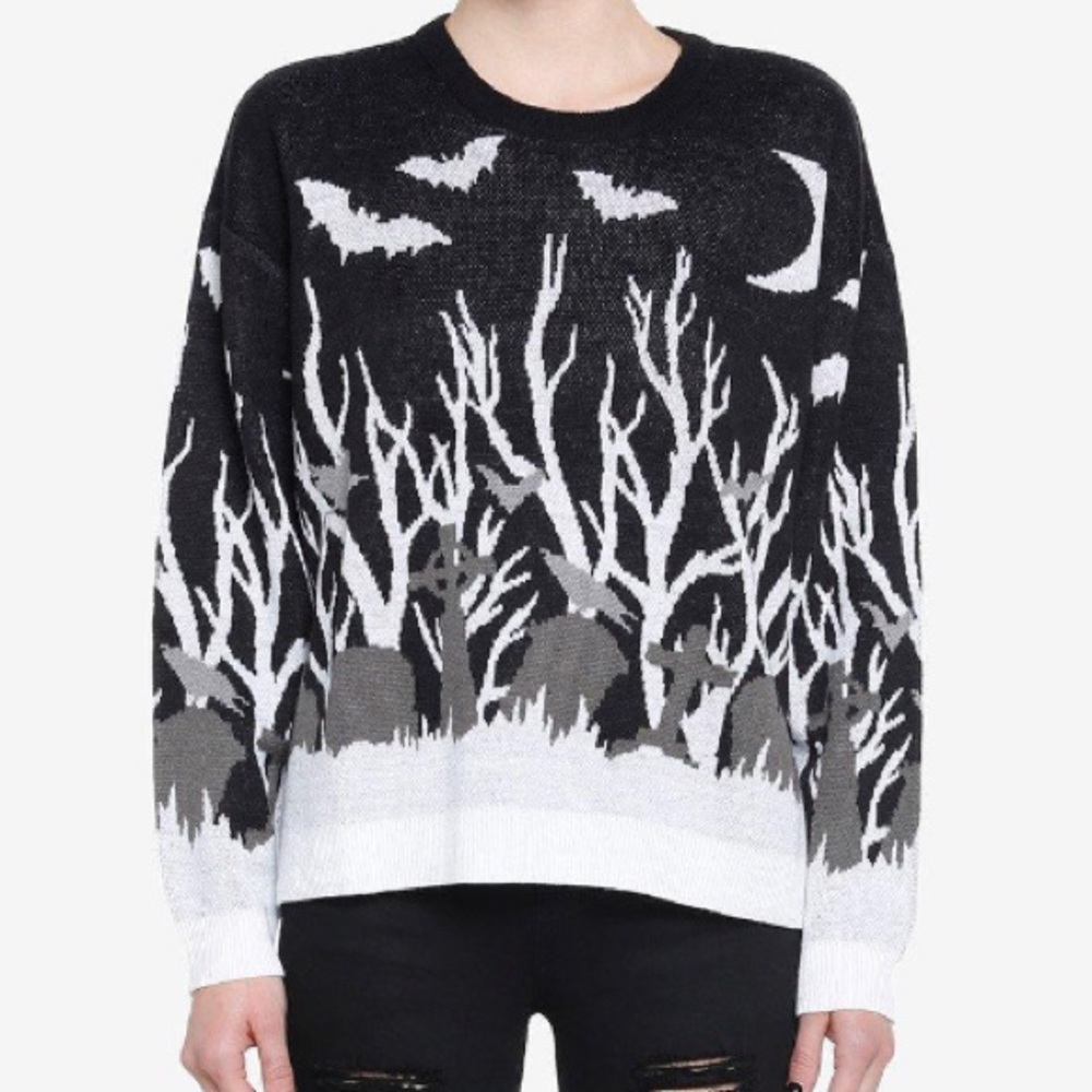 Thorn & Fable‎ Cemetery Sweater Hot Topic Halloween